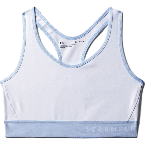 Under Armour Mid Keyhole Sport BH Vit
